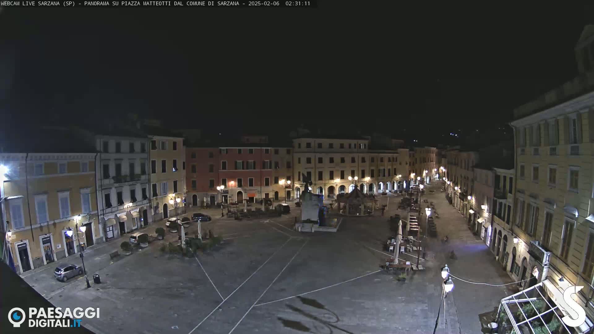 Sarzana, Piazza Matteotti Square Live Cam - La Spezia, Liguria, Italy