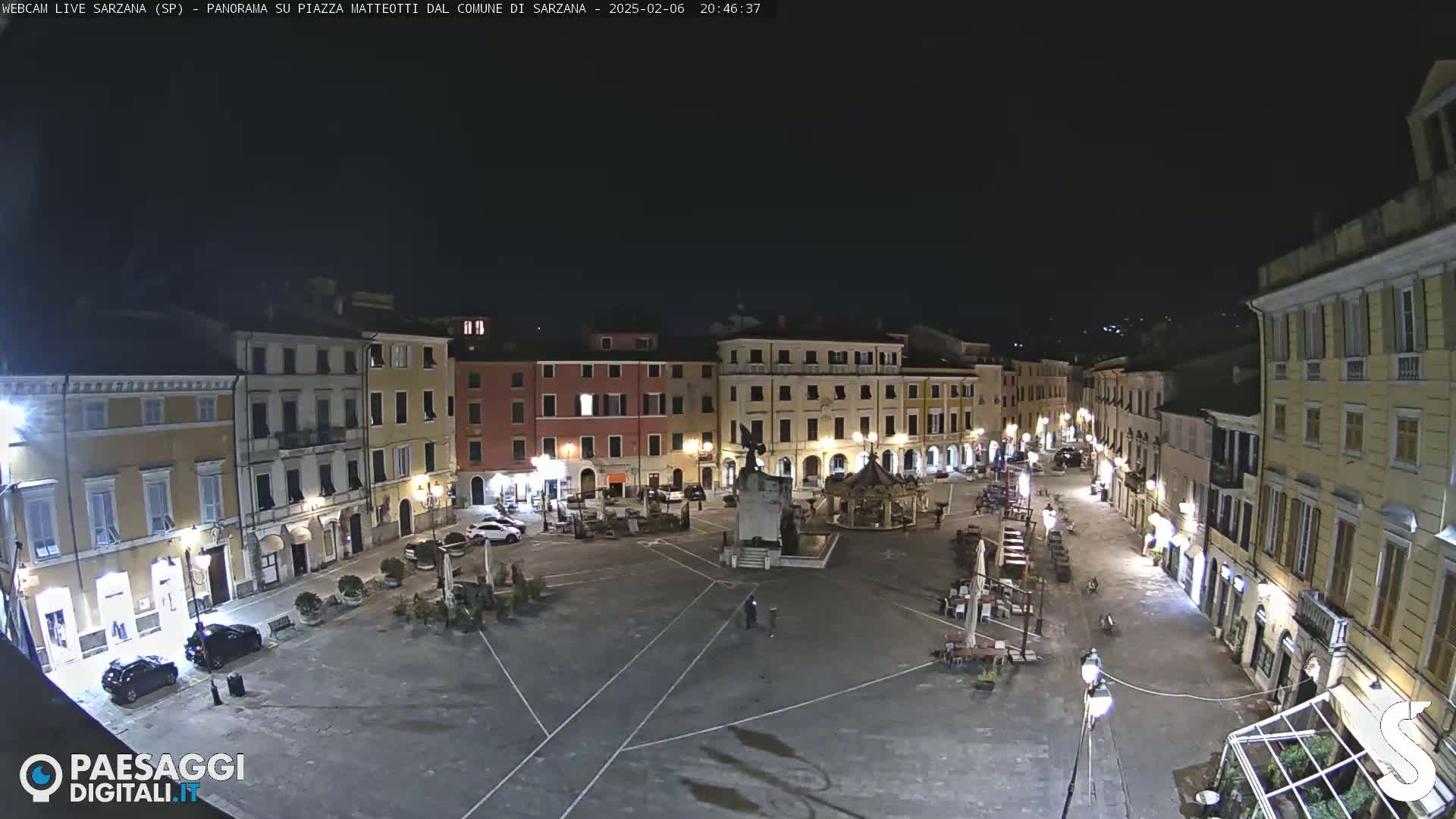 Sarzana, Piazza Matteotti Square Live Cam - La Spezia, Liguria, Italy
