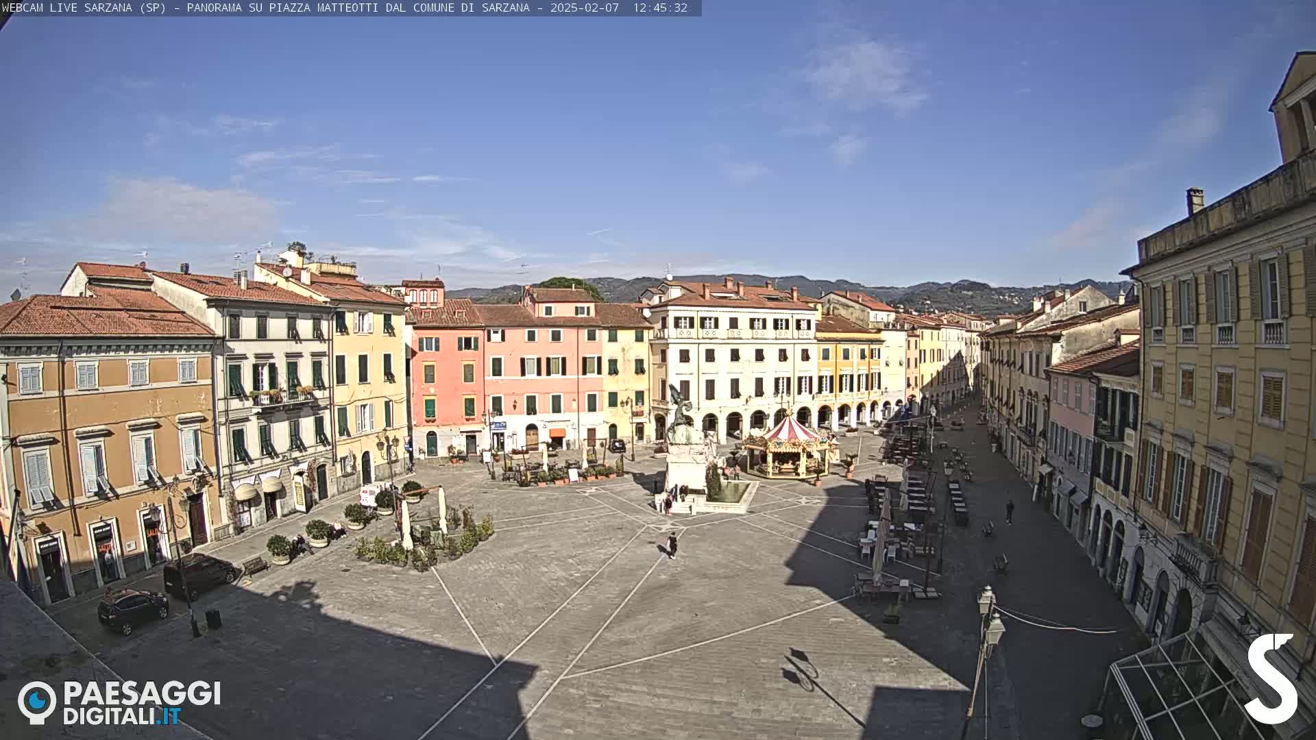 Sarzana, Piazza Matteotti Square Live Cam - La Spezia, Liguria, Italy