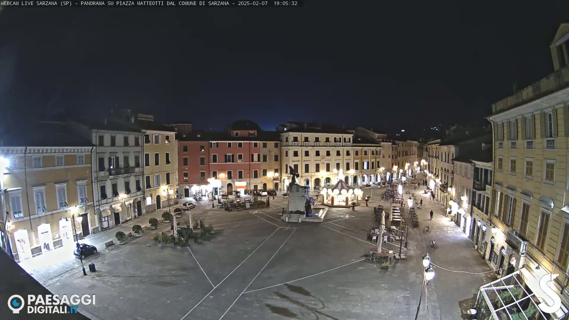 Sarzana, Piazza Matteotti Square Live Cam - La Spezia, Liguria, Italy