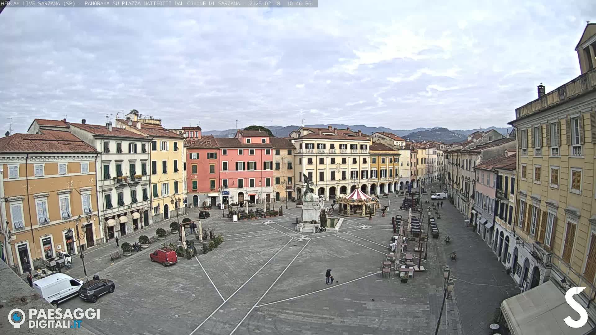 Sarzana, Piazza Matteotti Square Live Cam - La Spezia, Liguria, Italy