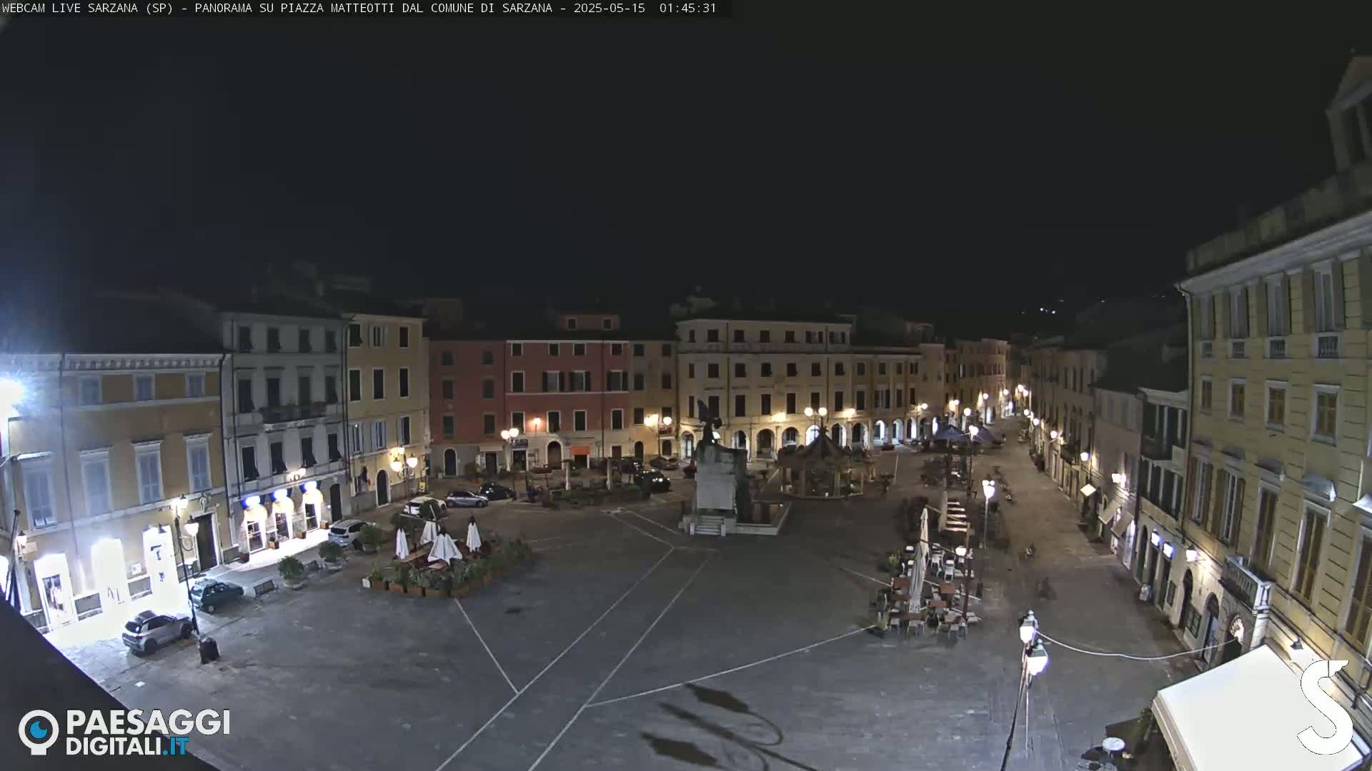 Sarzana, Piazza Matteotti Square Live Cam - La Spezia, Liguria, Italy