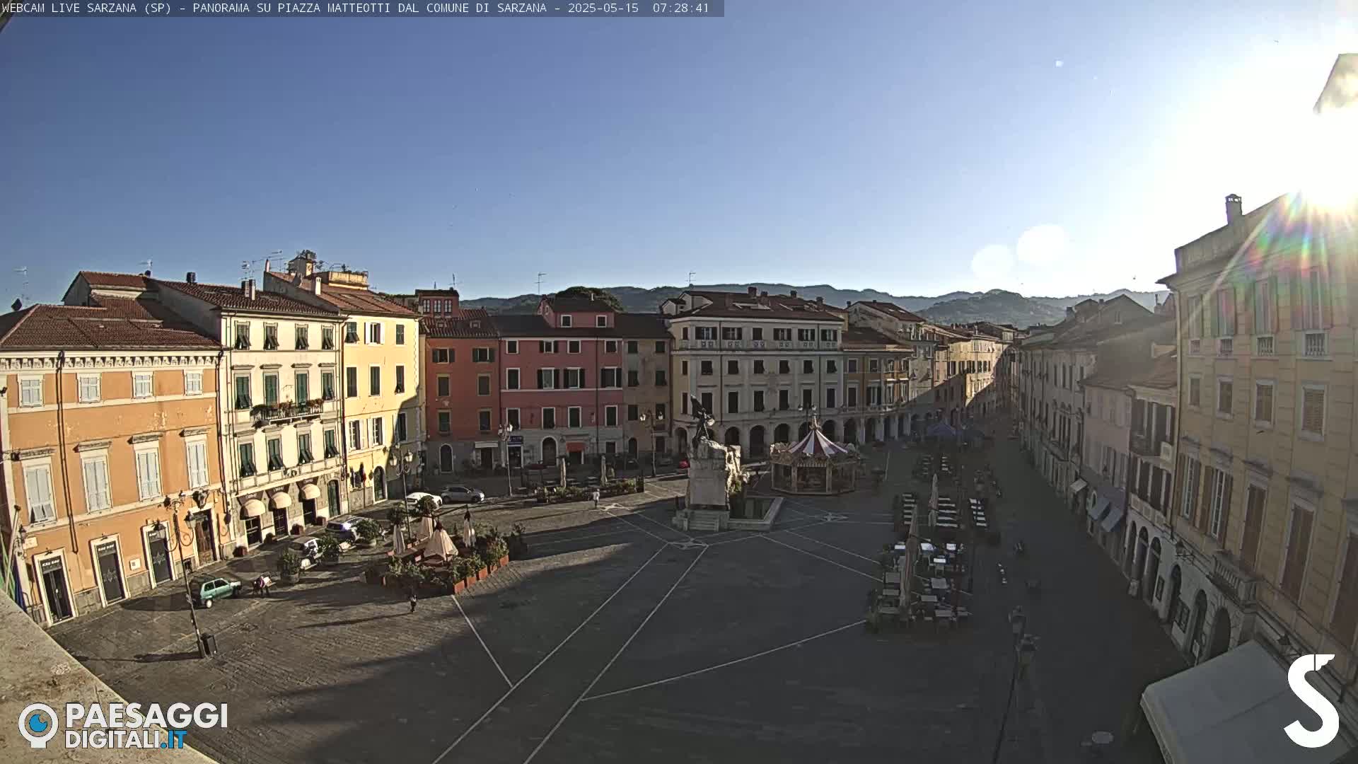 Sarzana, Piazza Matteotti Square Live Cam - La Spezia, Liguria, Italy