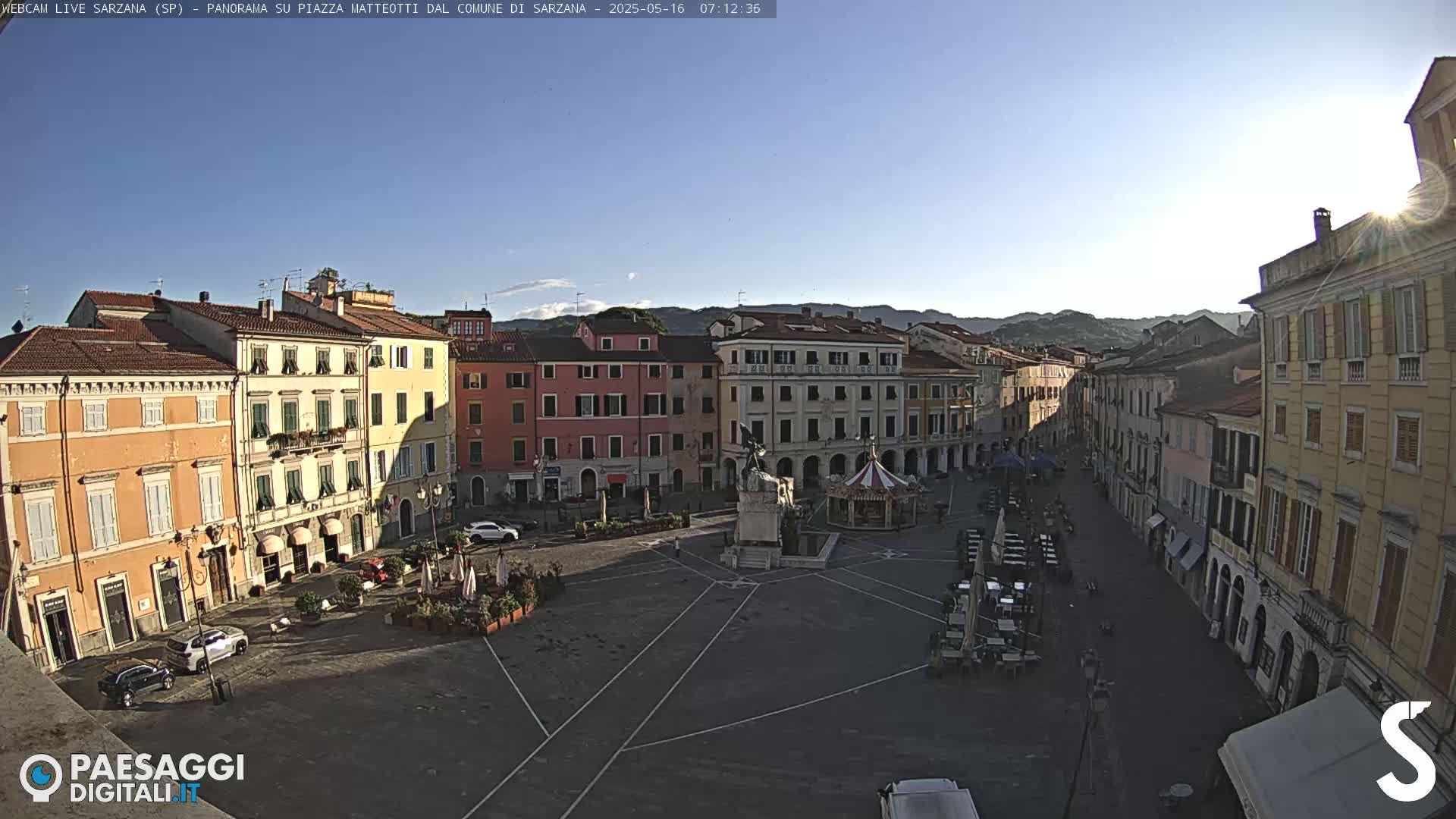 Sarzana, Piazza Matteotti Square Live Cam - La Spezia, Liguria, Italy