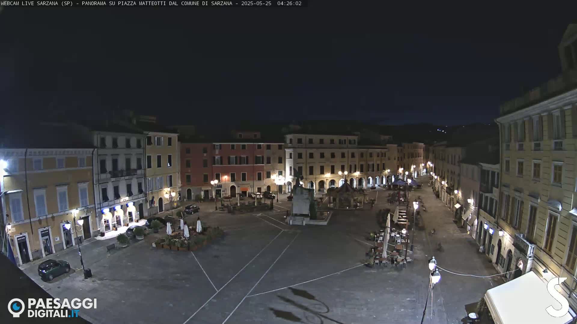Sarzana, Piazza Matteotti Square Live Cam - La Spezia, Liguria, Italy