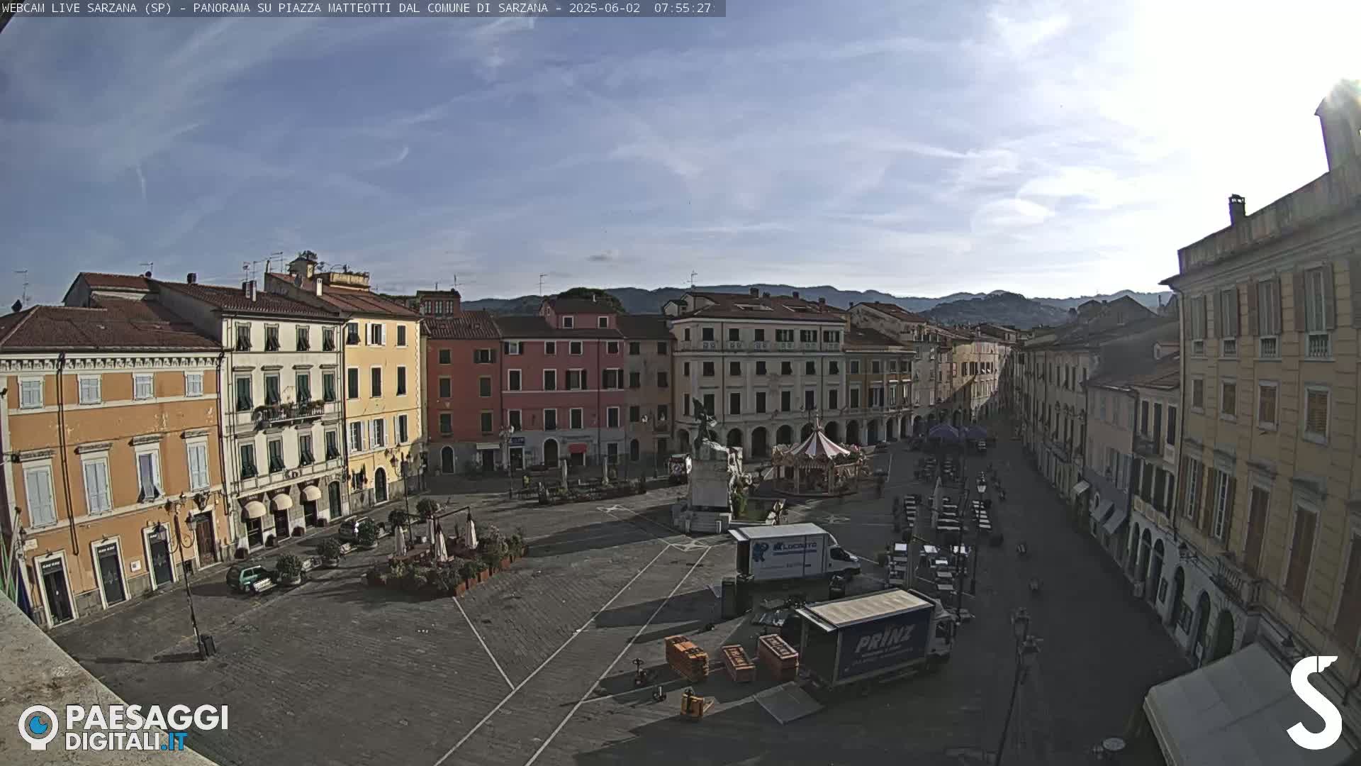 Sarzana, Piazza Matteotti Square Live Cam - La Spezia, Liguria, Italy