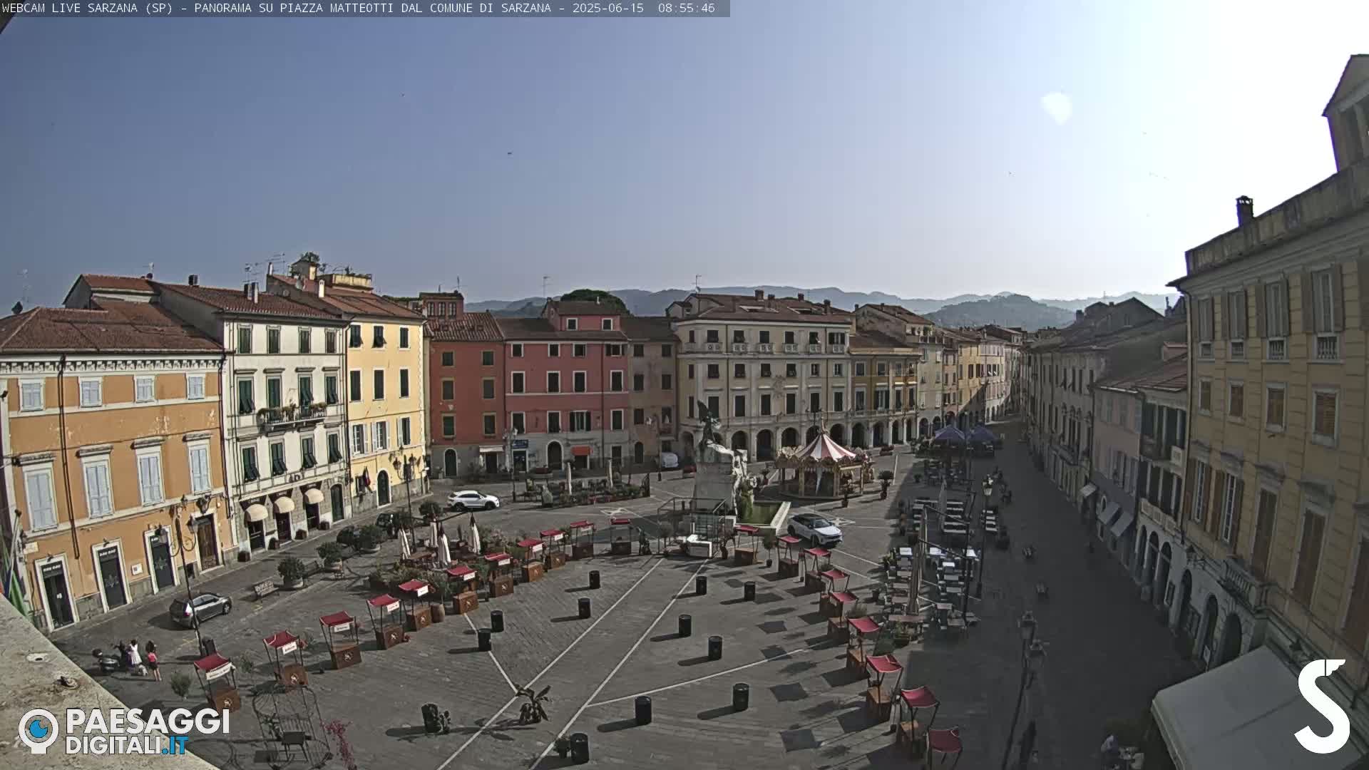 Sarzana, Piazza Matteotti Square Live Cam - La Spezia, Liguria, Italy