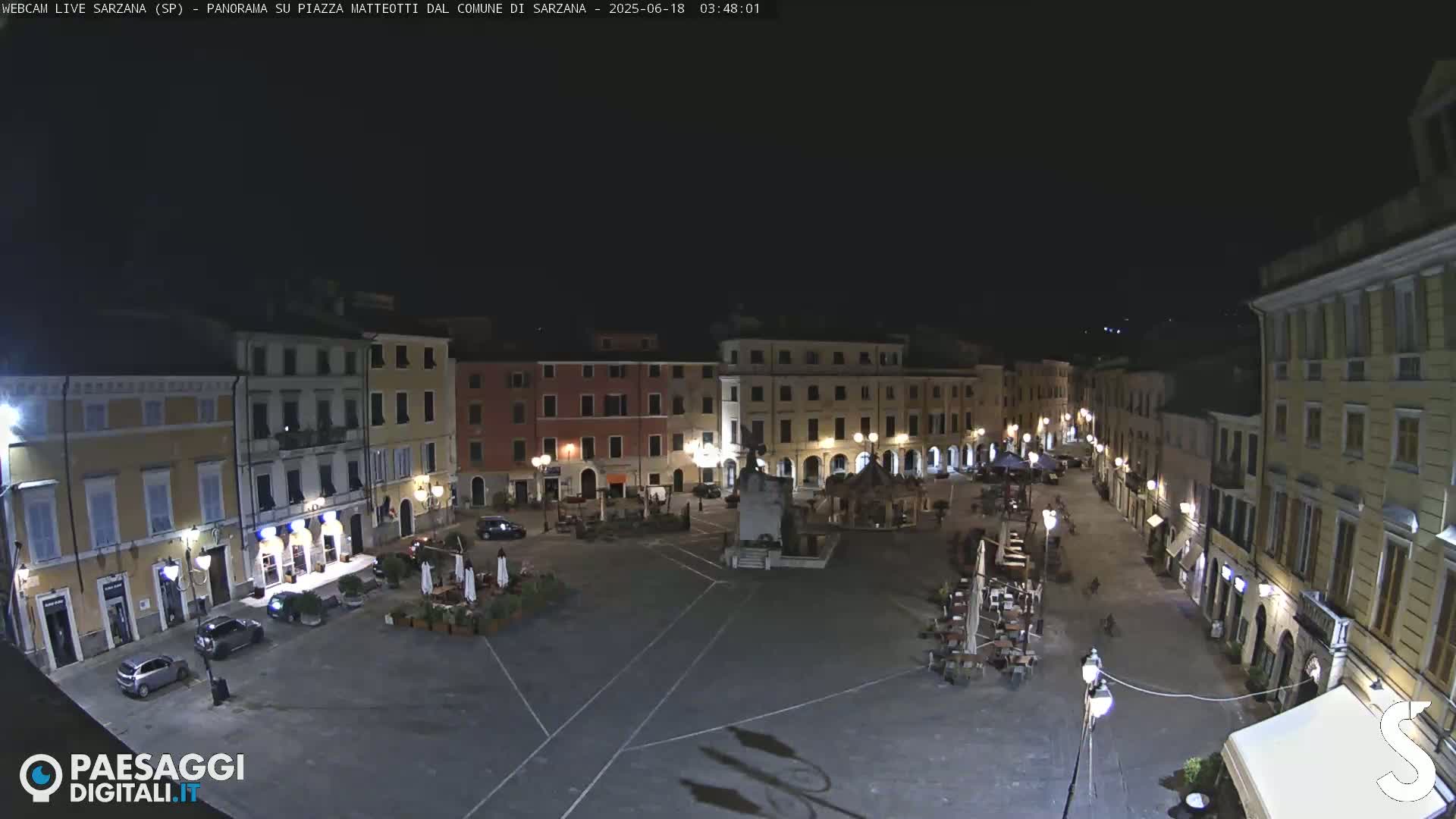 Sarzana, Piazza Matteotti Square Live Cam - La Spezia, Liguria, Italy