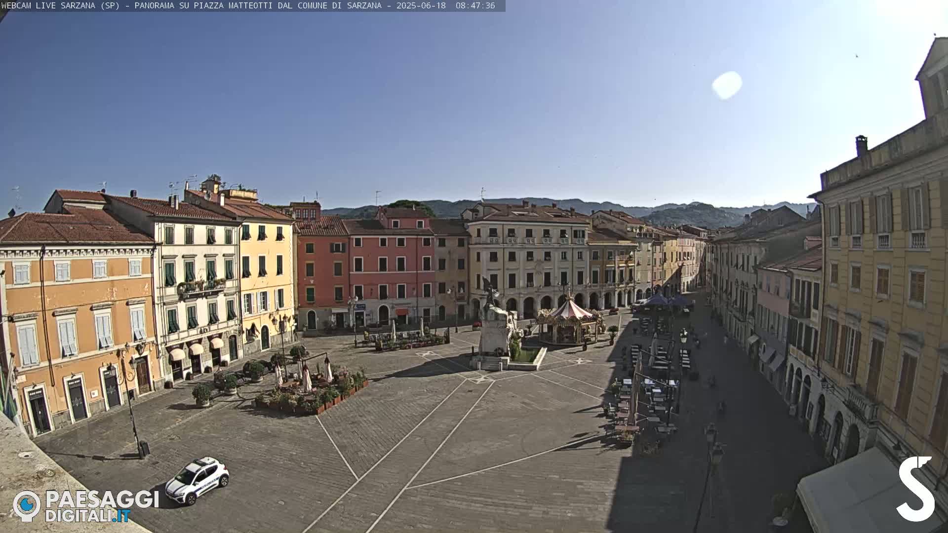 Sarzana, Piazza Matteotti Square Live Cam - La Spezia, Liguria, Italy