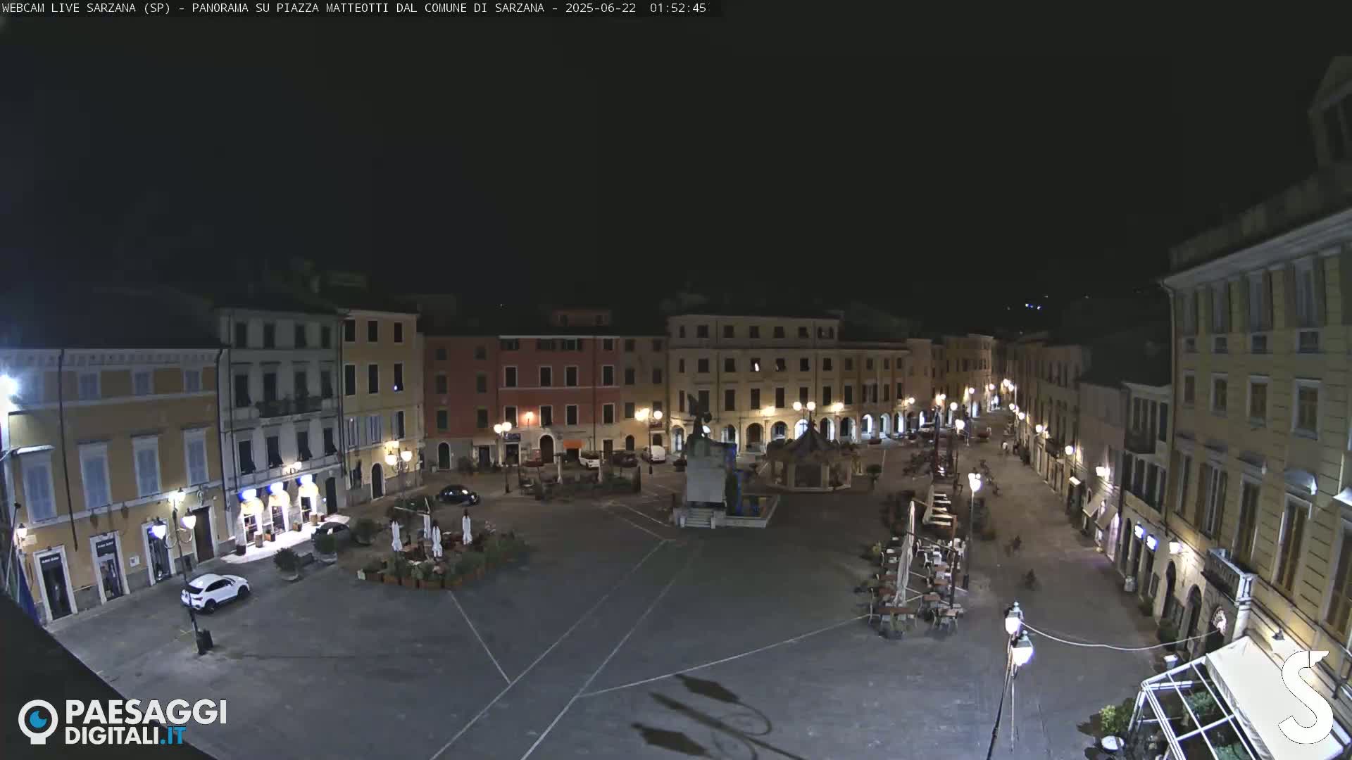 Sarzana, Piazza Matteotti Square Live Cam - La Spezia, Liguria, Italy