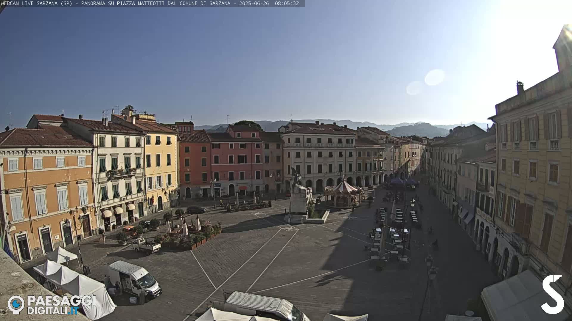 Sarzana, Piazza Matteotti Square Live Cam - La Spezia, Liguria, Italy