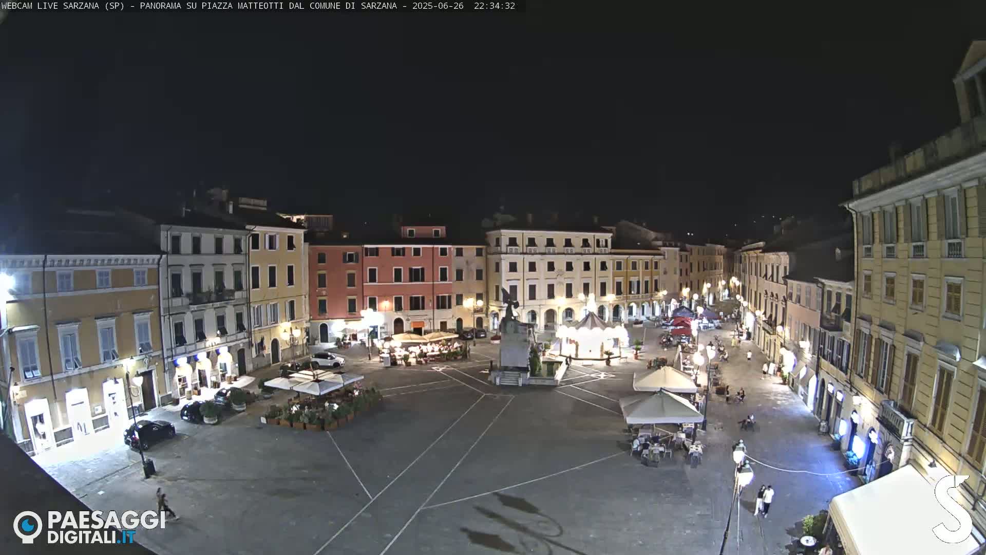 Sarzana, Piazza Matteotti Square Live Cam - La Spezia, Liguria, Italy