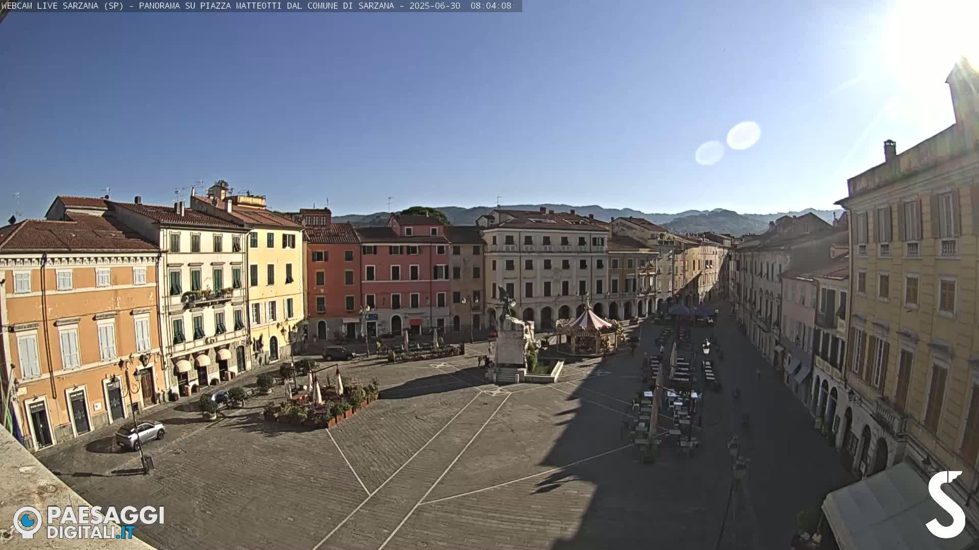 Sarzana, Piazza Matteotti Square Live Cam - La Spezia, Liguria, Italy