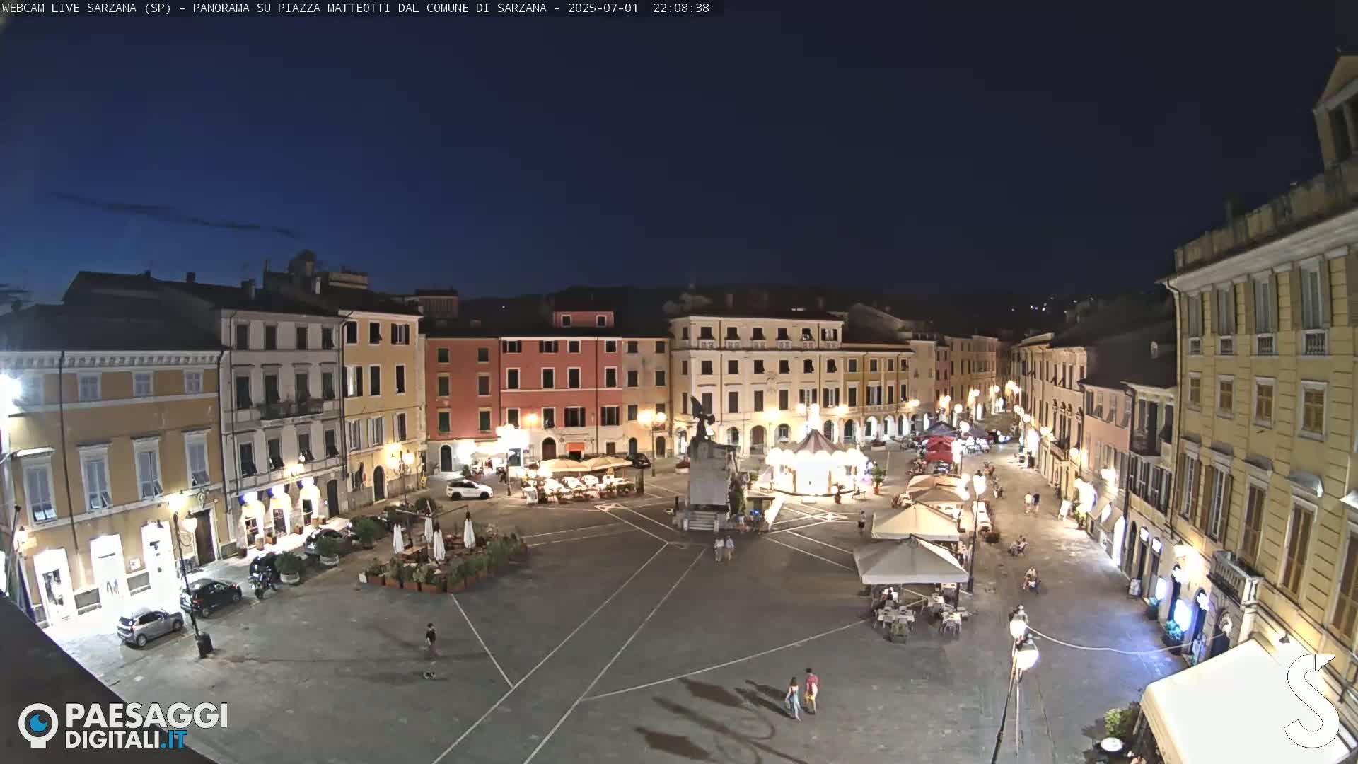 Sarzana, Piazza Matteotti Square Live Cam - La Spezia, Liguria, Italy
