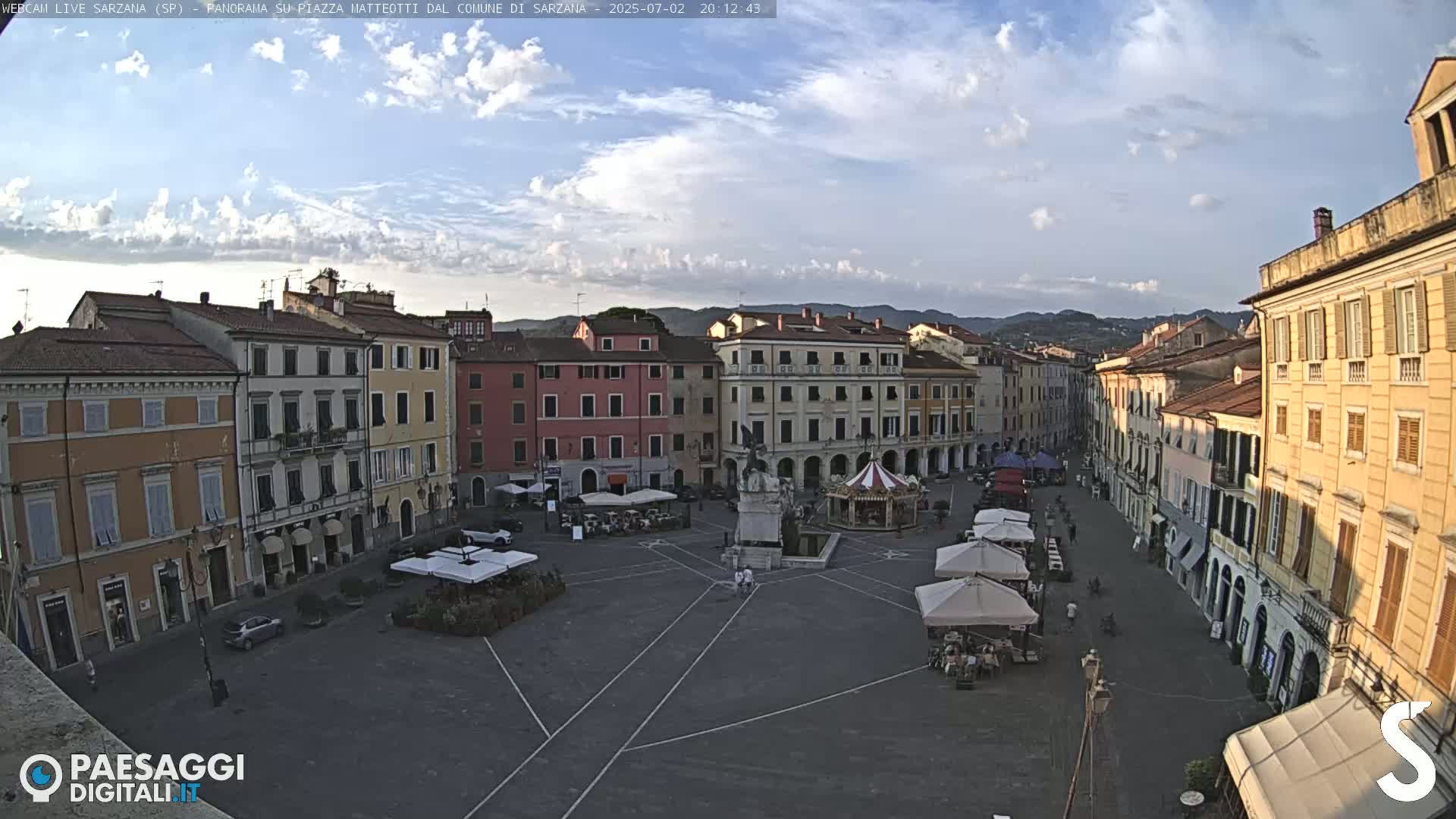 Sarzana, Piazza Matteotti Square Live Cam - La Spezia, Liguria, Italy