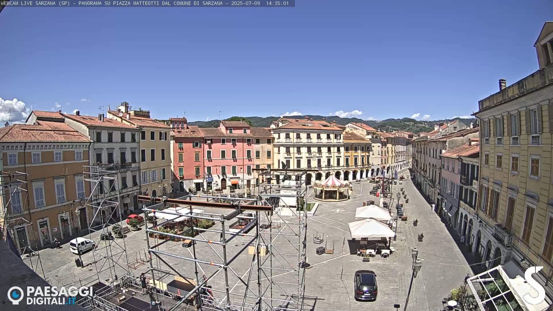 Sarzana, Piazza Matteotti Square Live Cam - La Spezia, Liguria, Italy