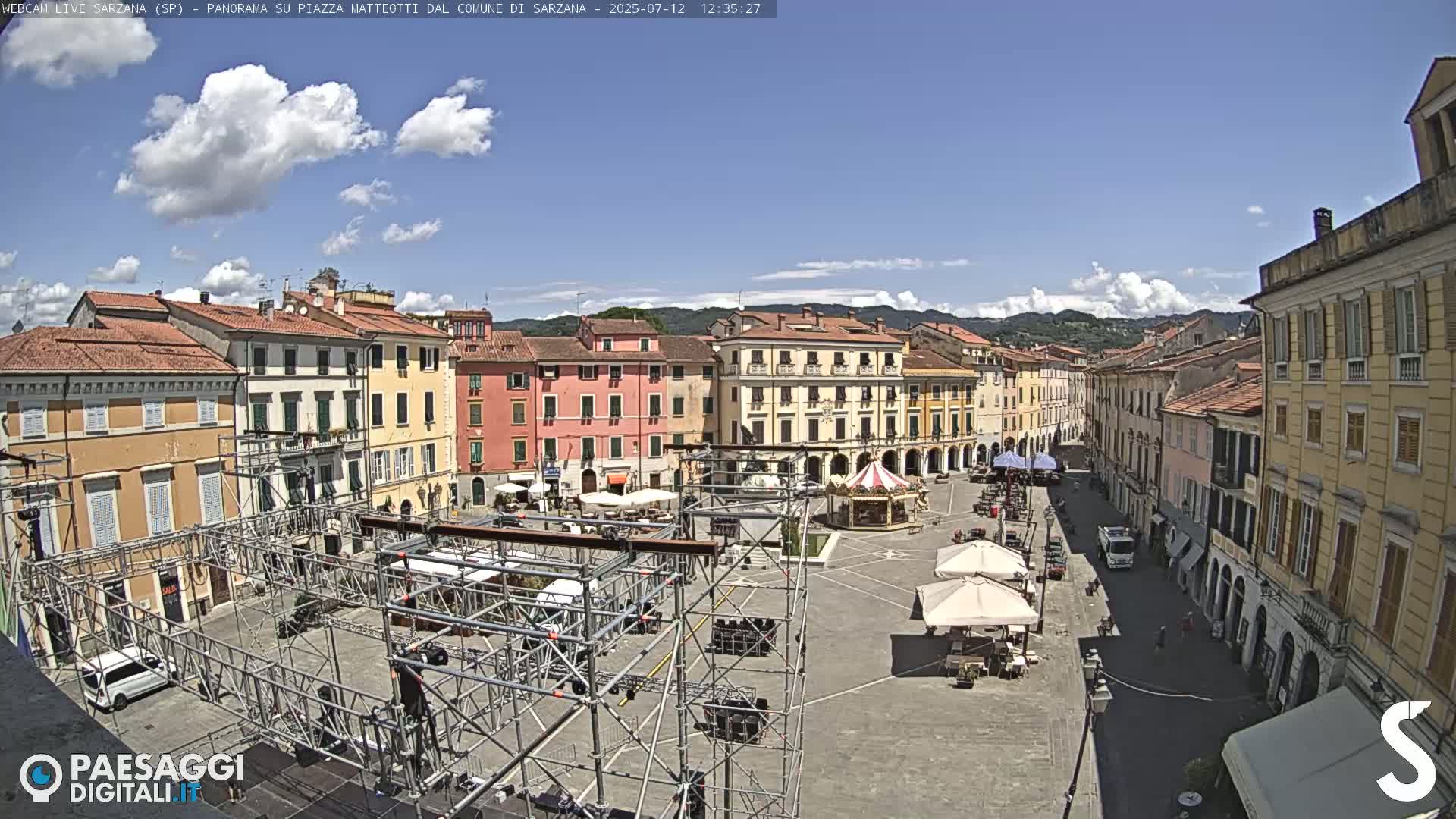 Sarzana, Piazza Matteotti Square Live Cam - La Spezia, Liguria, Italy