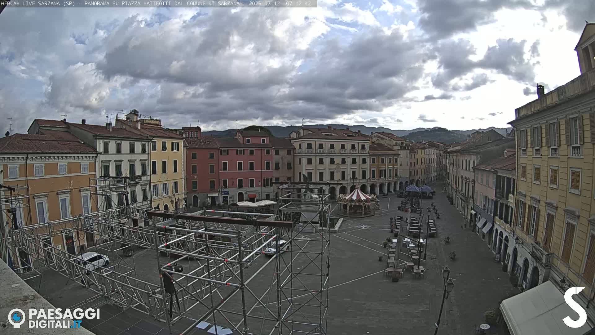 Sarzana, Piazza Matteotti Square Live Cam - La Spezia, Liguria, Italy