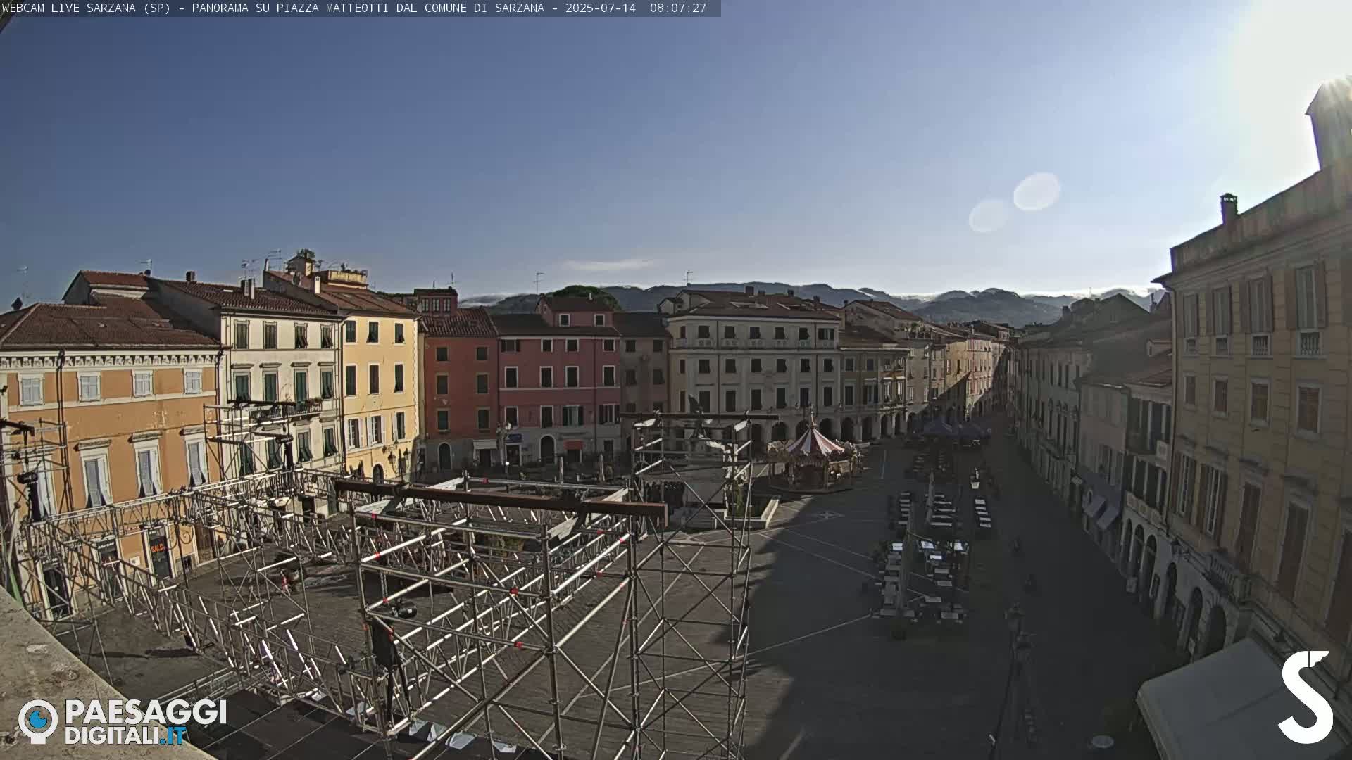 Sarzana, Piazza Matteotti Square Live Cam - La Spezia, Liguria, Italy