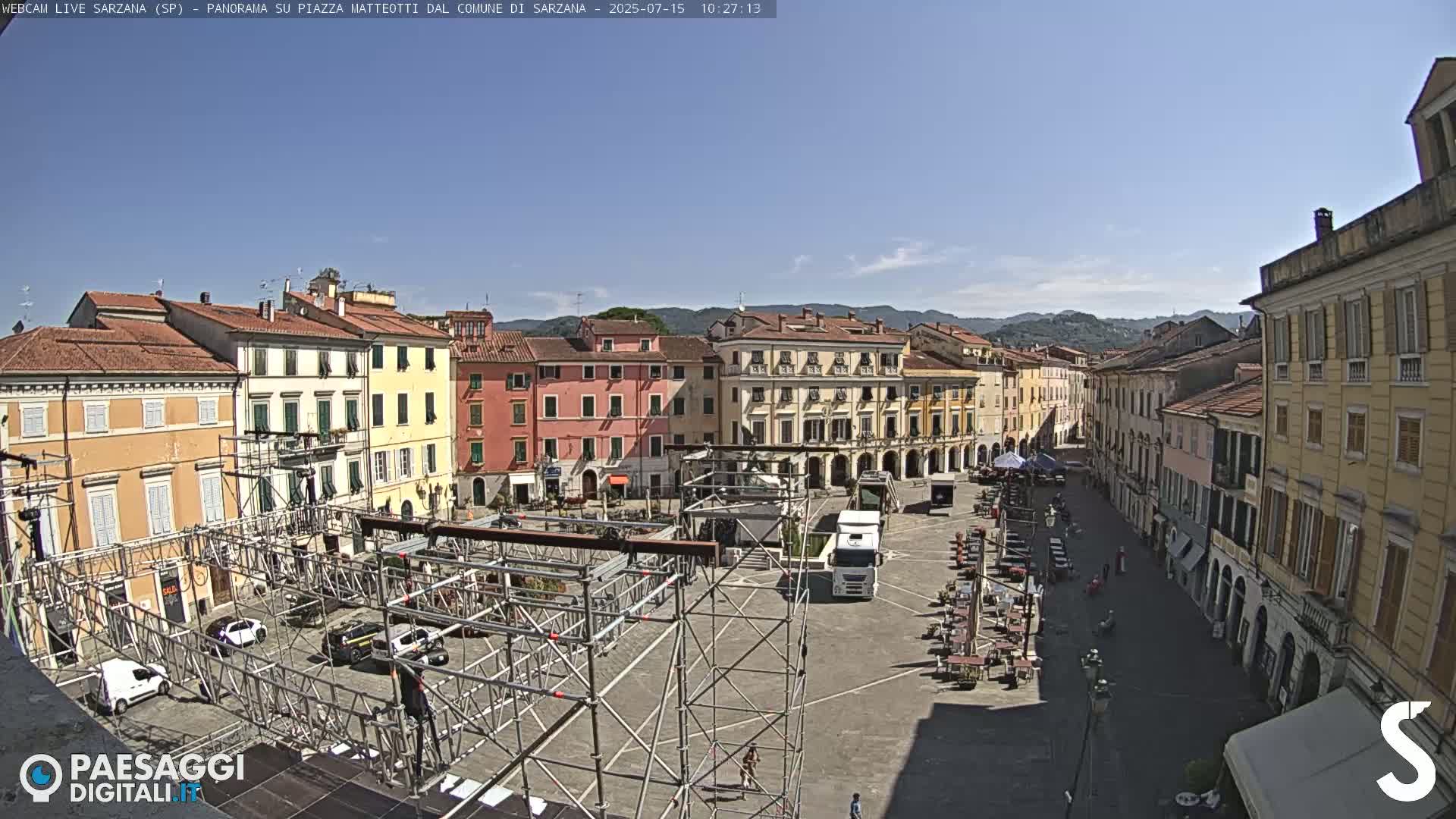 Sarzana, Piazza Matteotti Square Live Cam - La Spezia, Liguria, Italy
