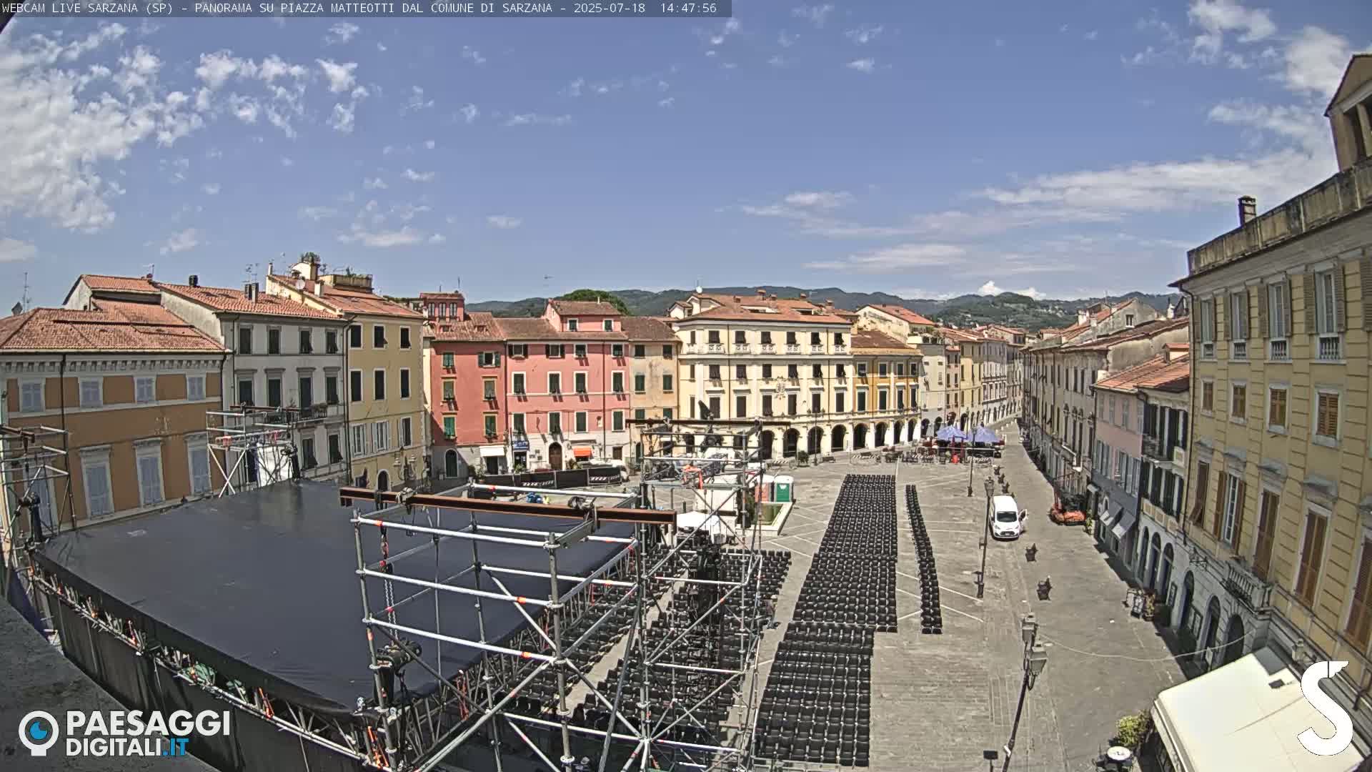 Sarzana, Piazza Matteotti Square Live Cam - La Spezia, Liguria, Italy