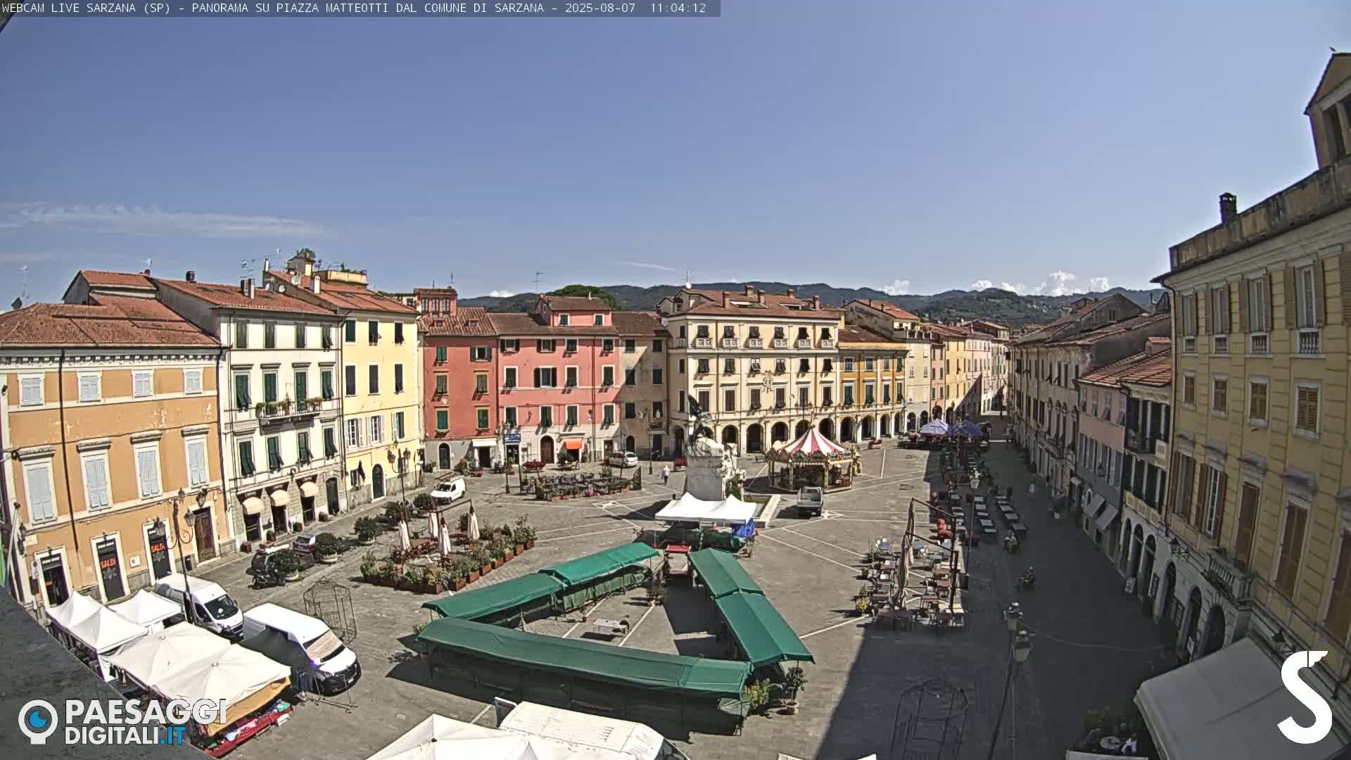 Sarzana, Piazza Matteotti Square Live Cam - La Spezia, Liguria, Italy