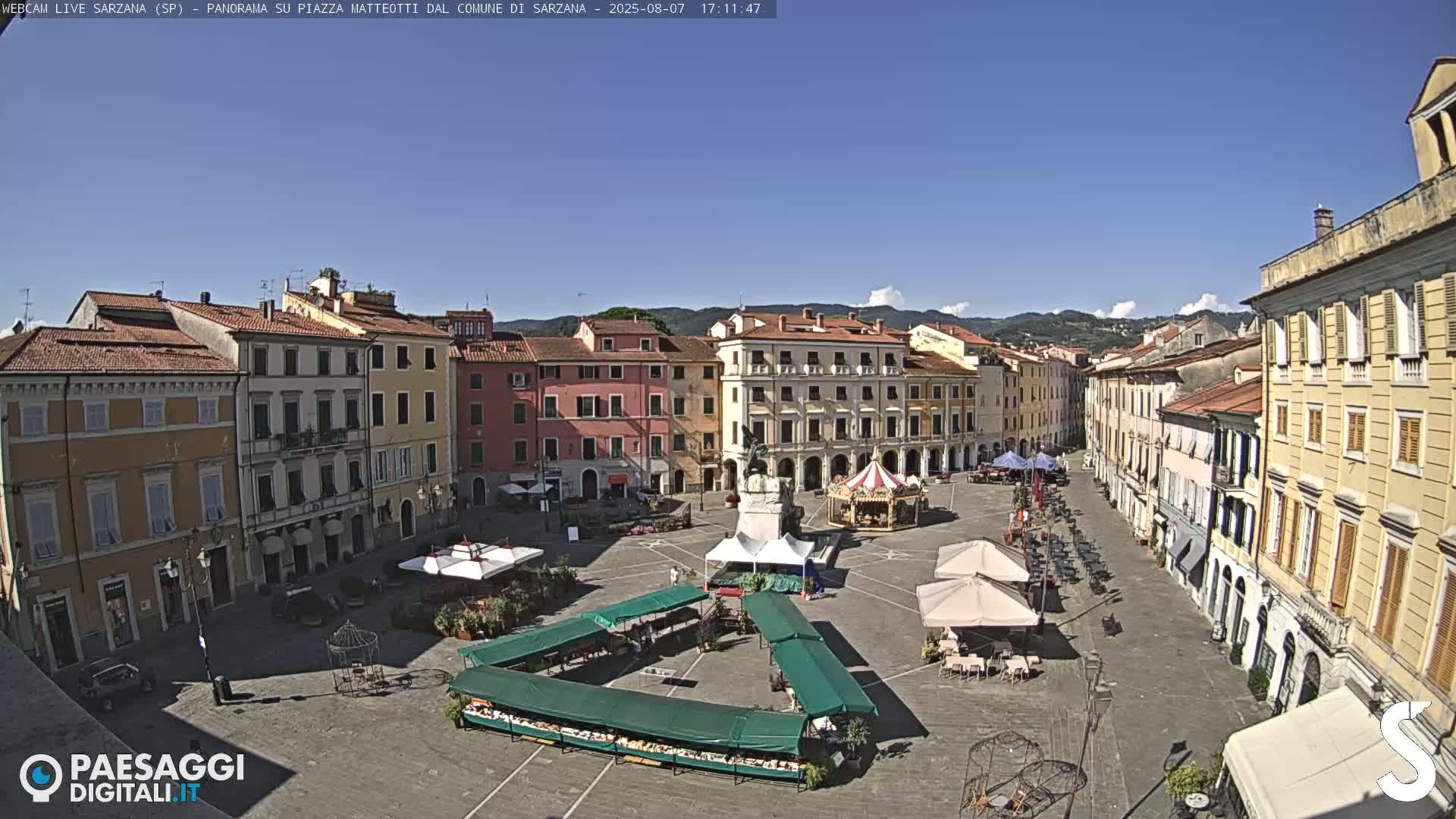 Sarzana, Piazza Matteotti Square Live Cam - La Spezia, Liguria, Italy