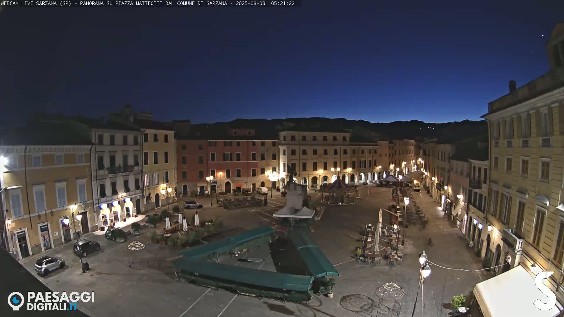 Sarzana, Piazza Matteotti Square Live Cam - La Spezia, Liguria, Italy