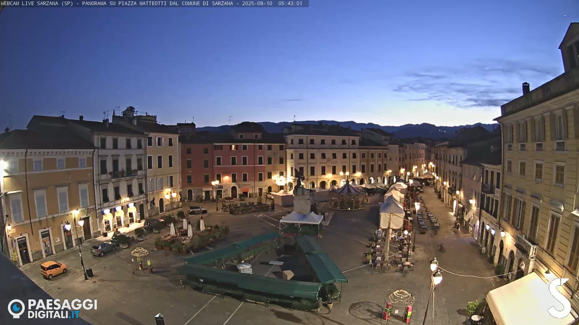 Sarzana, Piazza Matteotti Square Live Cam - La Spezia, Liguria, Italy
