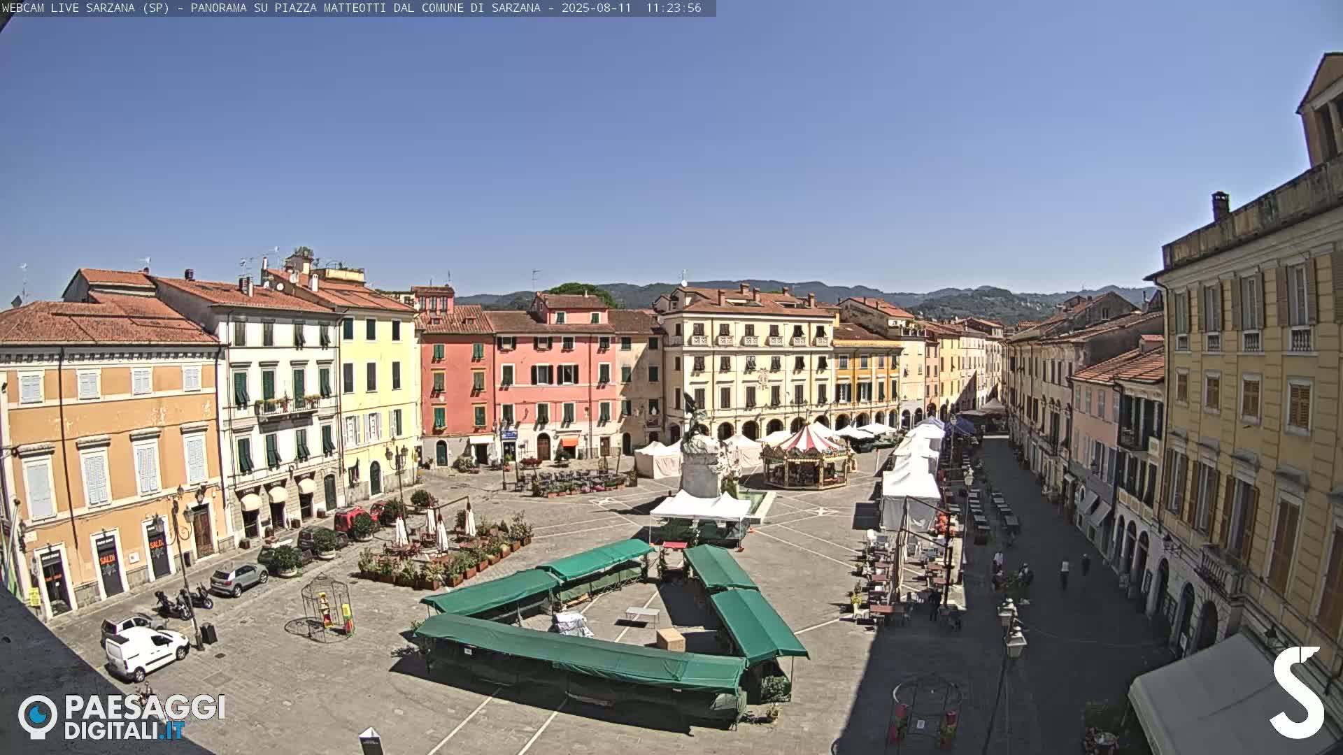 Sarzana, Piazza Matteotti Square Live Cam - La Spezia, Liguria, Italy