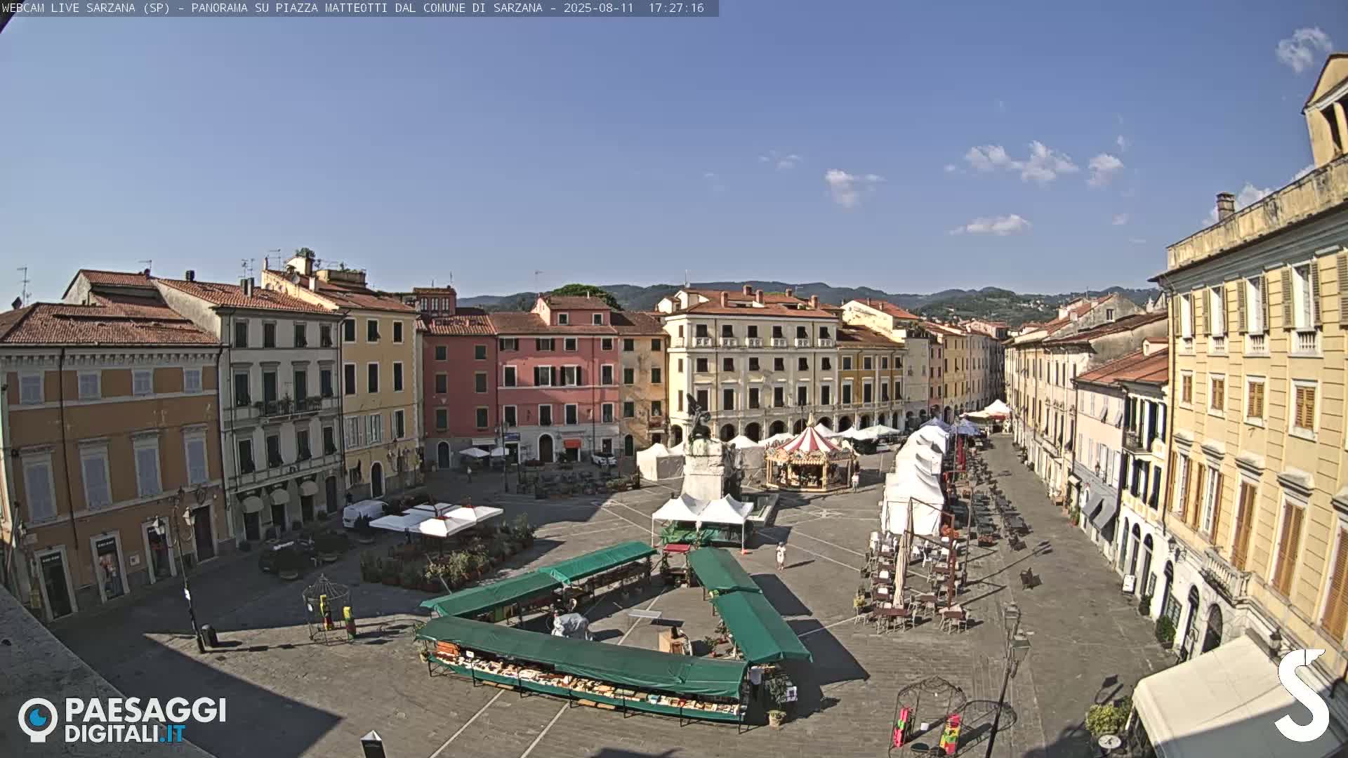 Sarzana, Piazza Matteotti Square Live Cam - La Spezia, Liguria, Italy