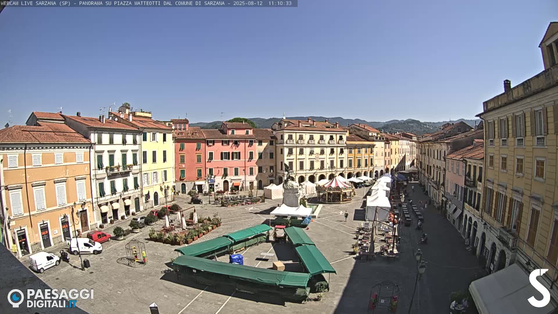 Sarzana, Piazza Matteotti Square Live Cam - La Spezia, Liguria, Italy