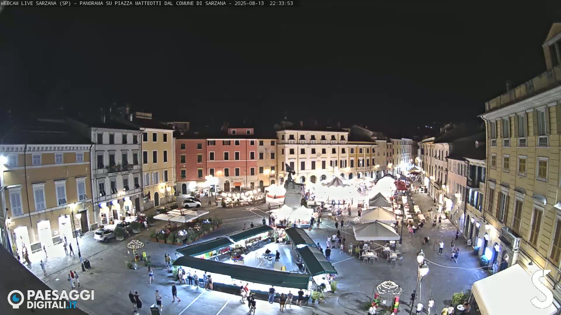 Sarzana, Piazza Matteotti Square Live Cam - La Spezia, Liguria, Italy