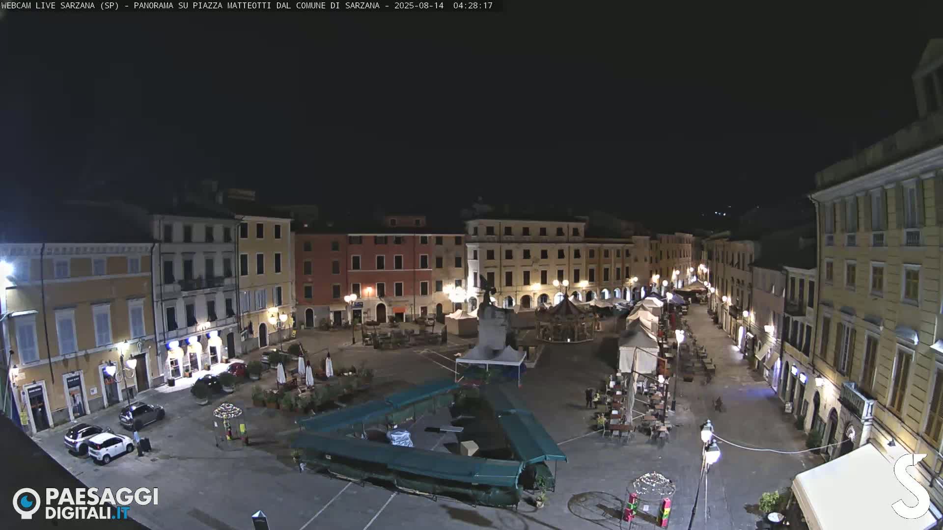 Sarzana, Piazza Matteotti Square Live Cam - La Spezia, Liguria, Italy