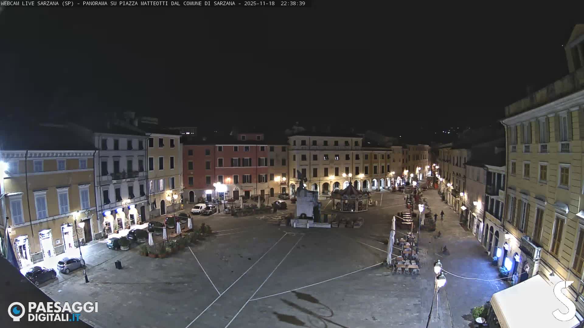 Sarzana, Piazza Matteotti Square Live Cam - La Spezia, Liguria, Italy
