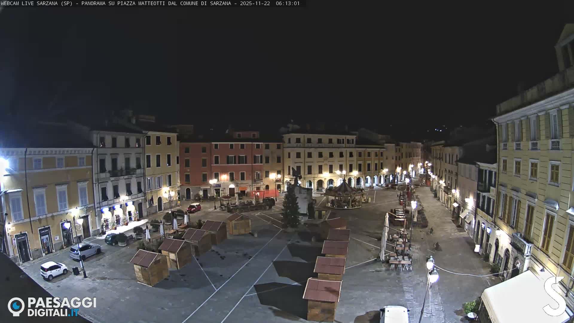 Sarzana, Piazza Matteotti Square Live Cam - La Spezia, Liguria, Italy