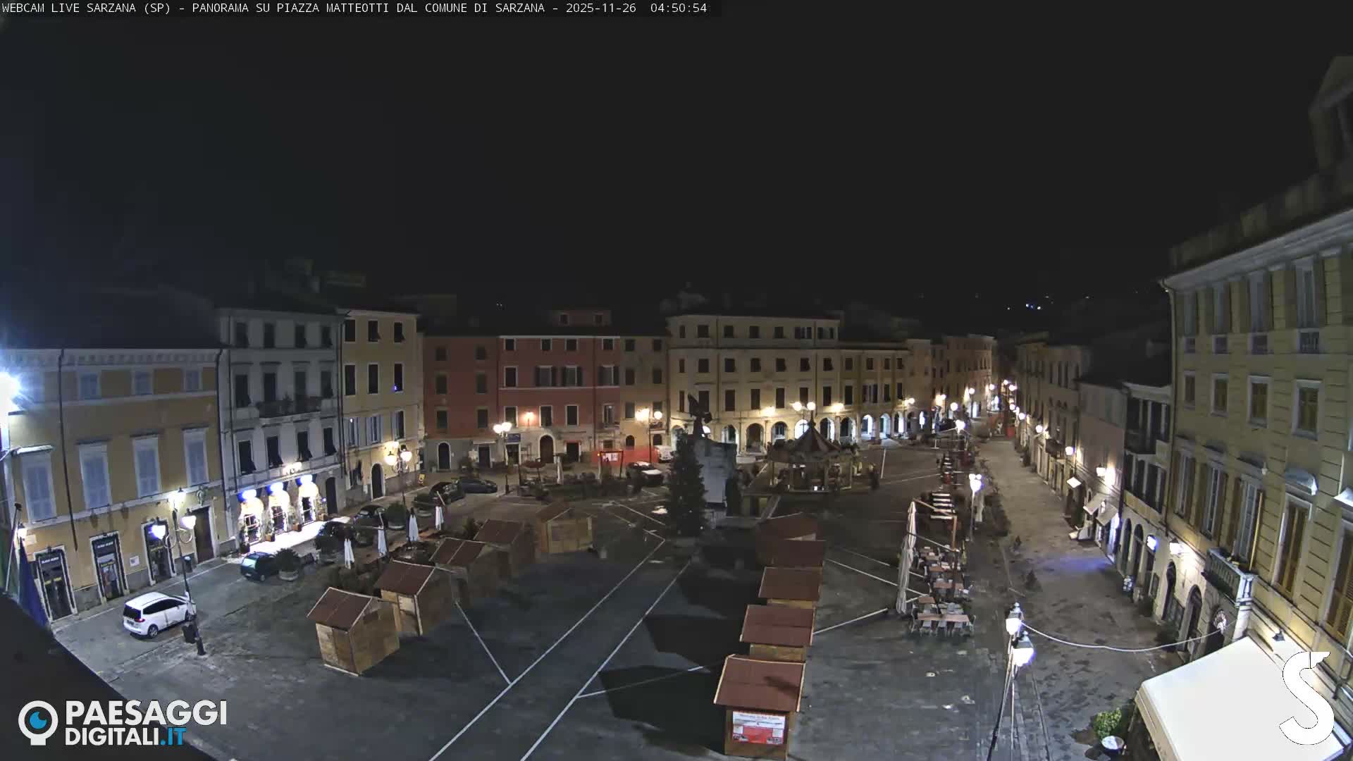 Sarzana, Piazza Matteotti Square Live Cam - La Spezia, Liguria, Italy