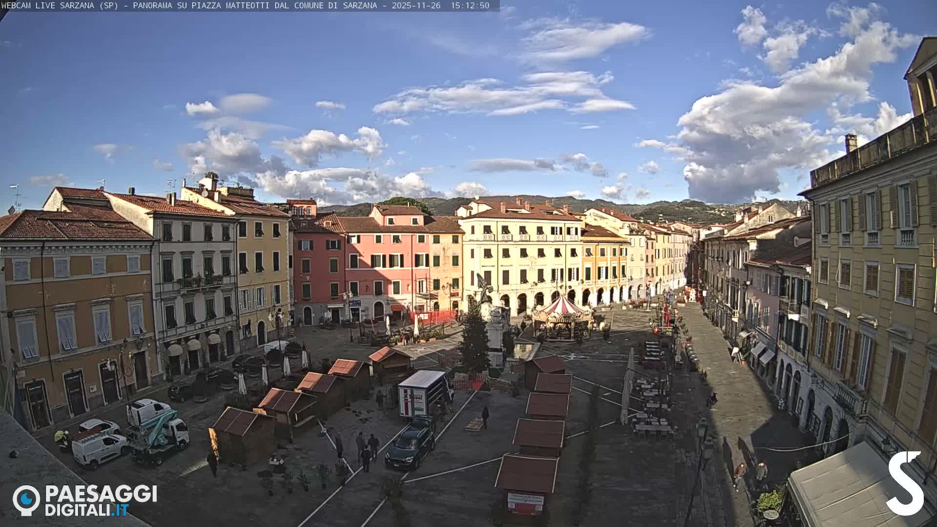 Sarzana, Piazza Matteotti Square Live Cam - La Spezia, Liguria, Italy