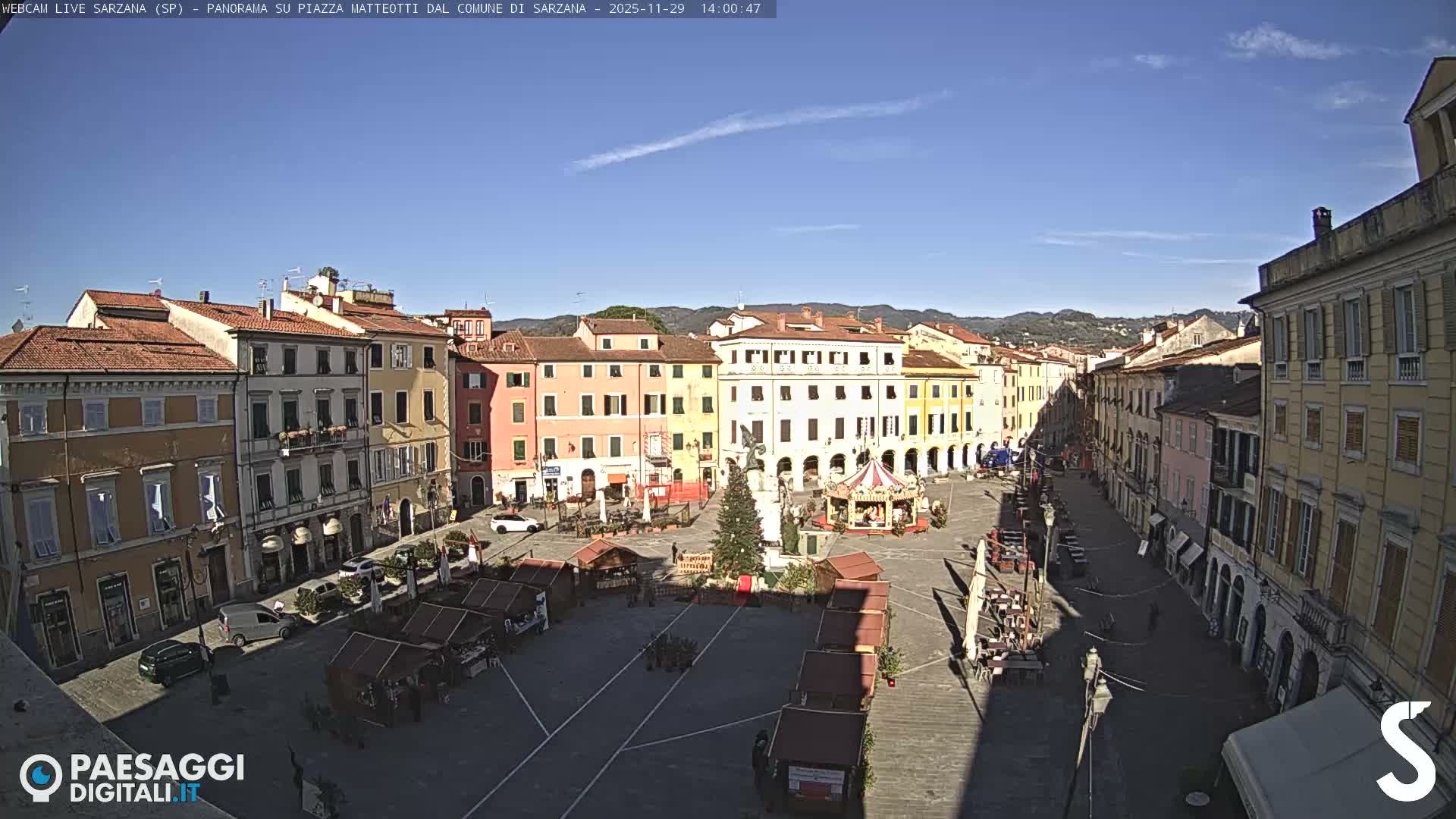 Sarzana, Piazza Matteotti Square Live Cam - La Spezia, Liguria, Italy