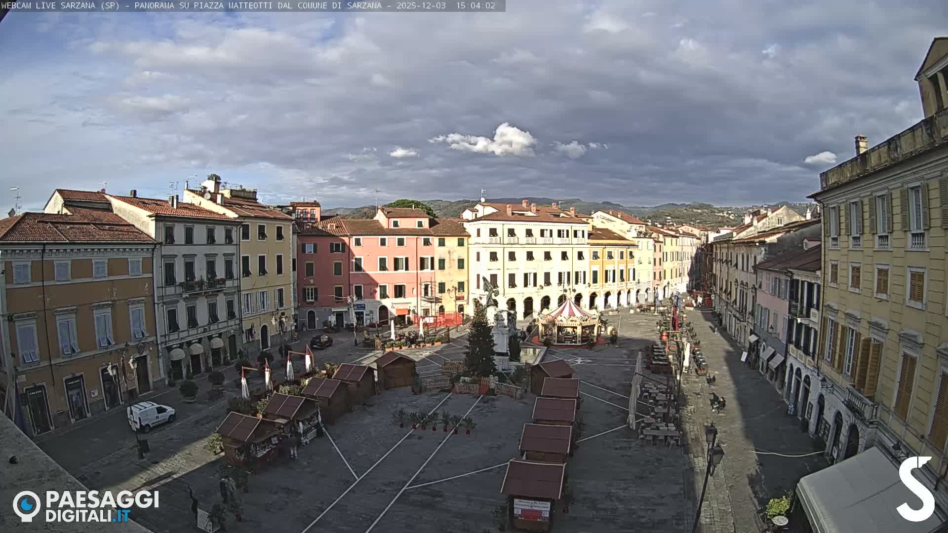 Sarzana, Piazza Matteotti Square Live Cam - La Spezia, Liguria, Italy