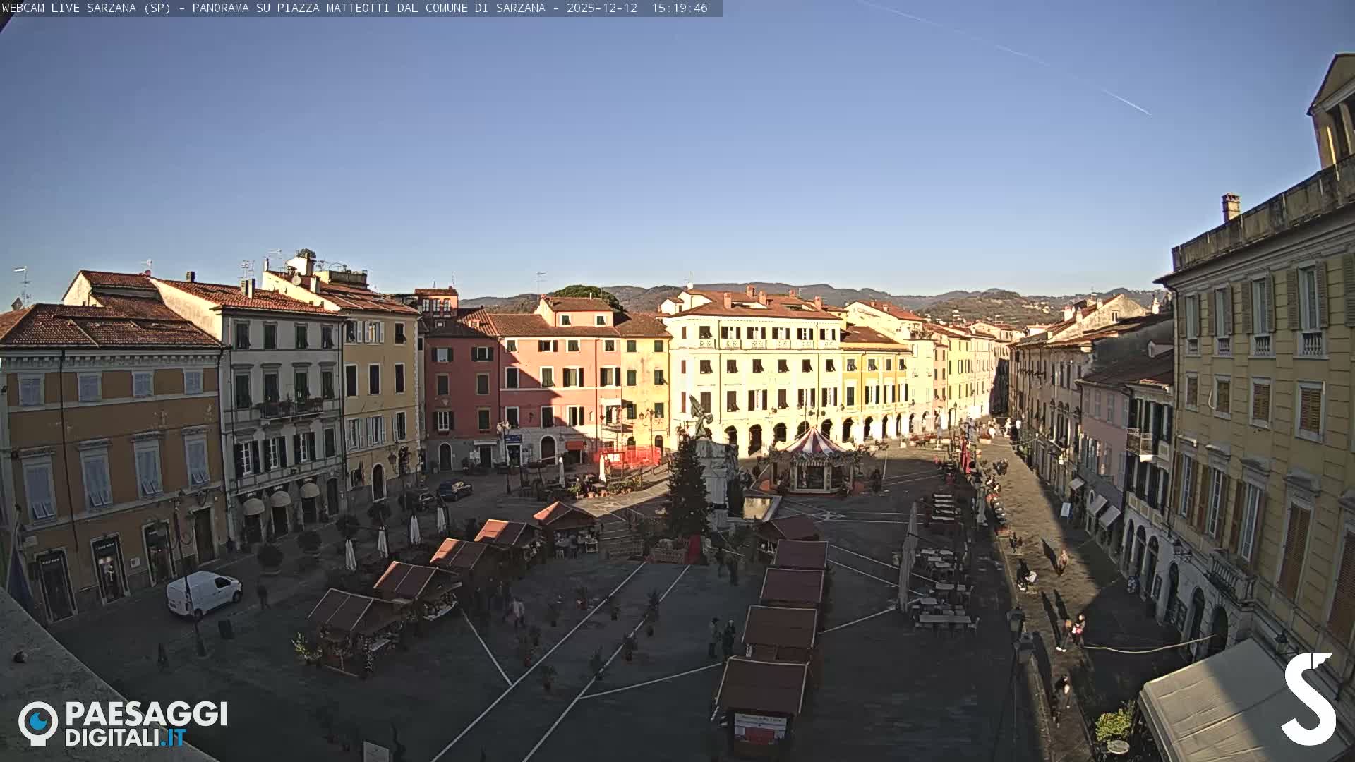 Sarzana, Piazza Matteotti Square Live Cam - La Spezia, Liguria, Italy