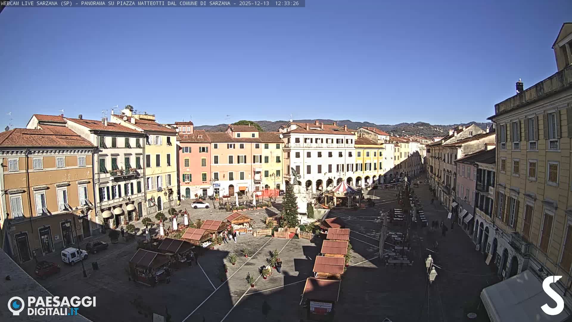 Sarzana, Piazza Matteotti Square Live Cam - La Spezia, Liguria, Italy