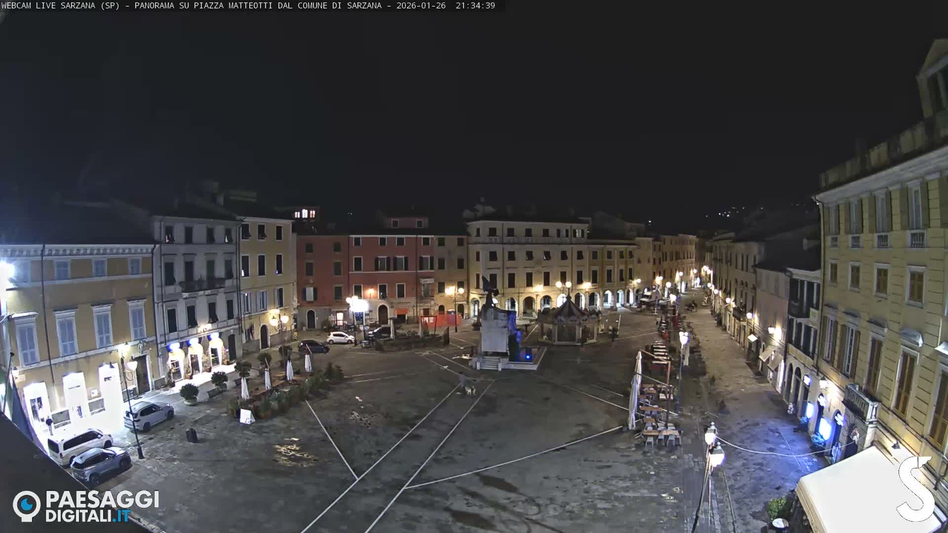 Sarzana, Piazza Matteotti Square Live Cam - La Spezia, Liguria, Italy