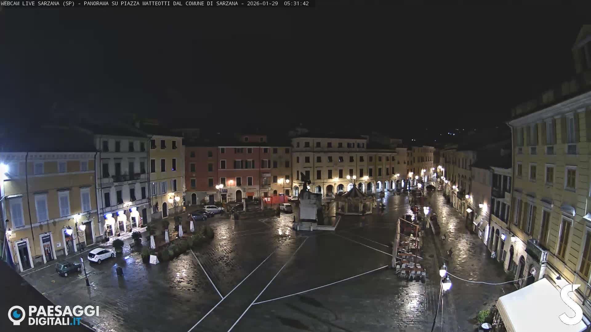 Sarzana, Piazza Matteotti Square Live Cam - La Spezia, Liguria, Italy