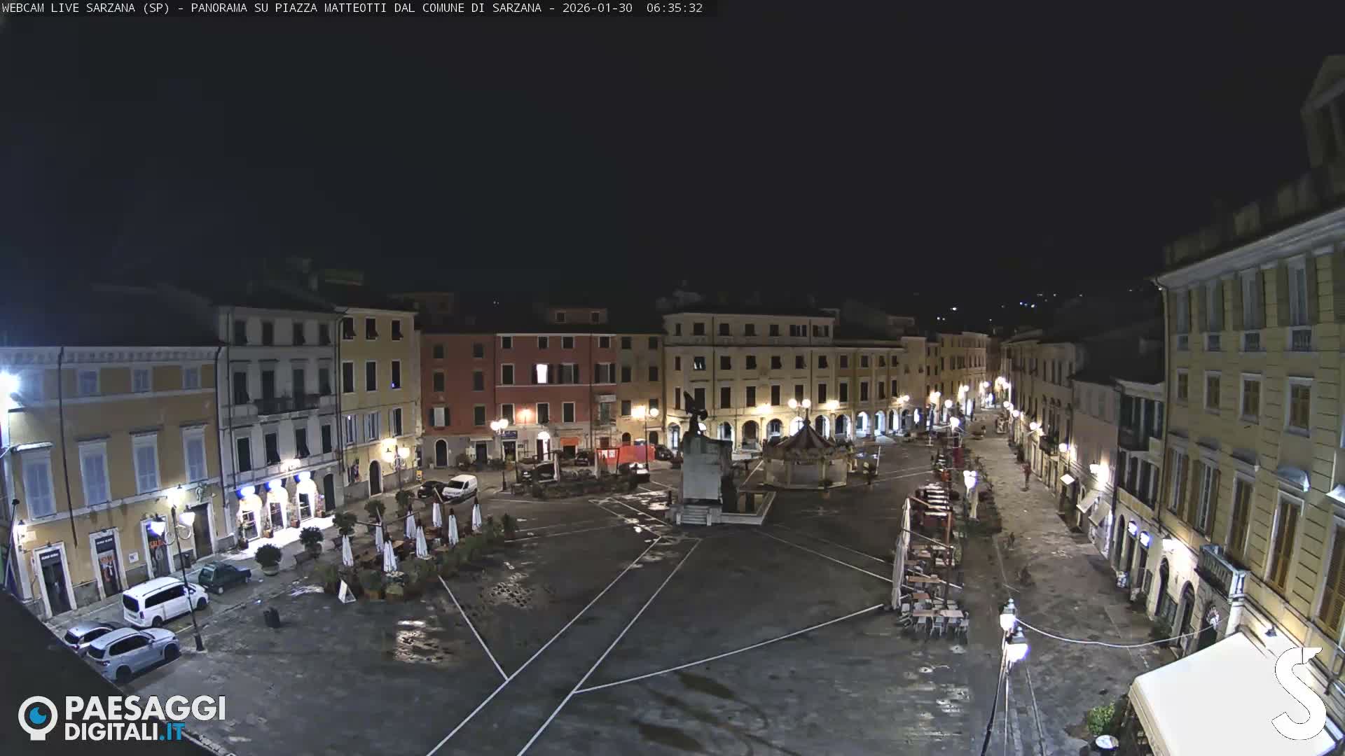 Sarzana, Piazza Matteotti Square Live Cam - La Spezia, Liguria, Italy