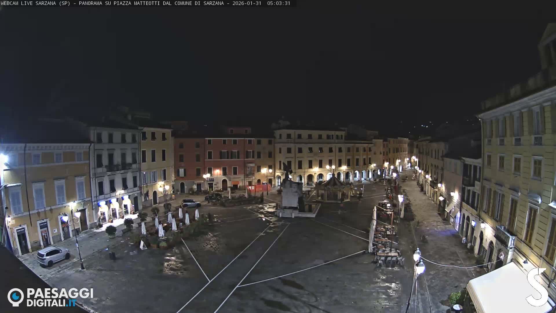 Sarzana, Piazza Matteotti Square Live Cam - La Spezia, Liguria, Italy