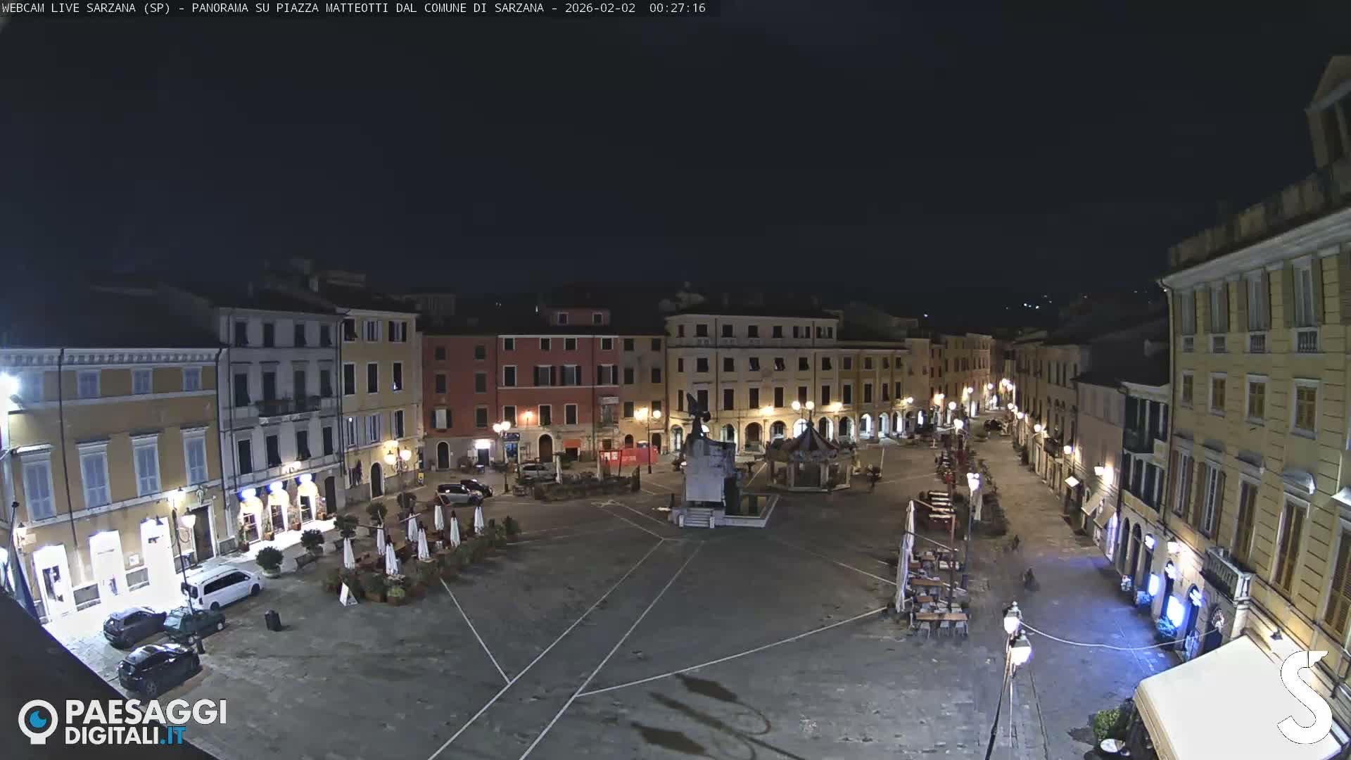 Sarzana, Piazza Matteotti Square Live Cam - La Spezia, Liguria, Italy