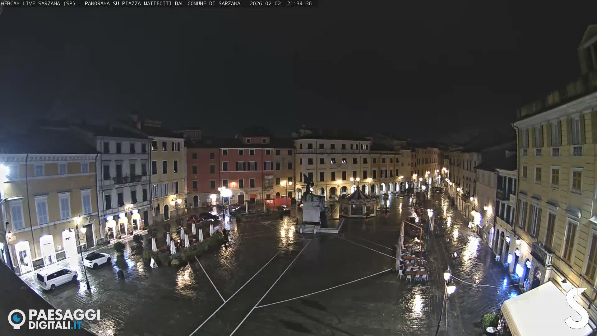 Sarzana, Piazza Matteotti Square Live Cam - La Spezia, Liguria, Italy