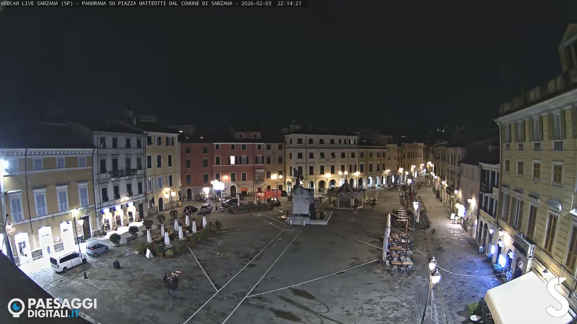 Sarzana, Piazza Matteotti Square Live Cam - La Spezia, Liguria, Italy