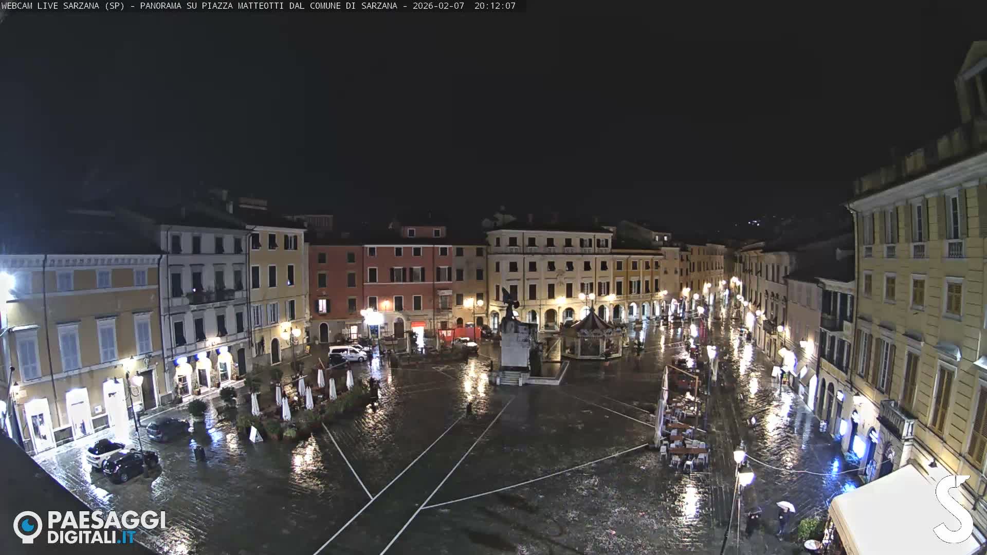 Sarzana, Piazza Matteotti Square Live Cam - La Spezia, Liguria, Italy